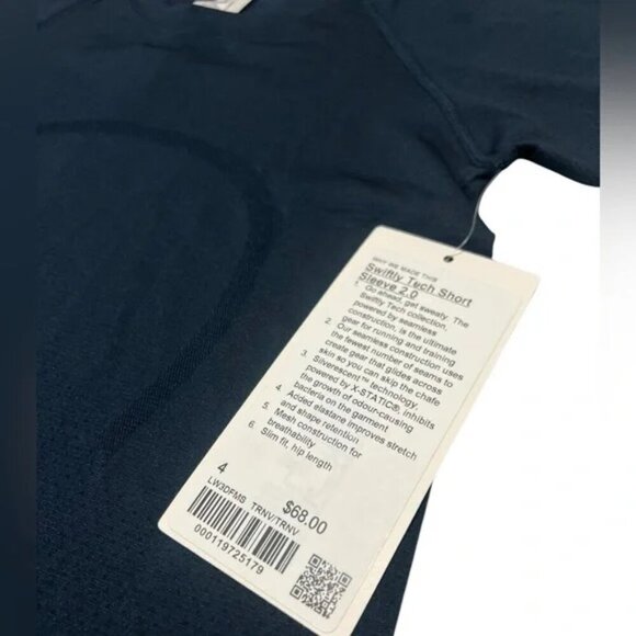 LULULEMON NEW!  Swiftly Tech Short-Sleeve Shirt 2.0 Hip Length in sz  4 - Picture 2 of 6